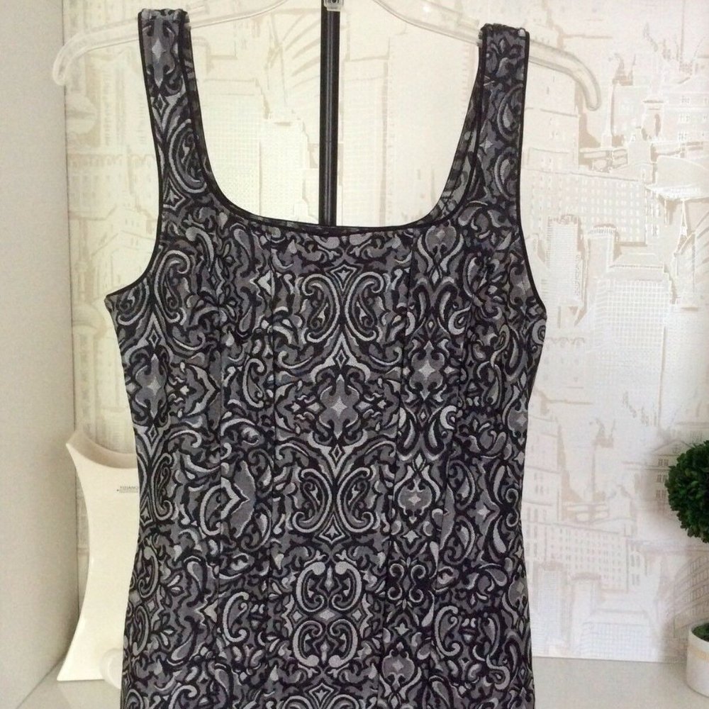 White House Black Market Women’s Sleeveless Cami Top Black/Silver Size S